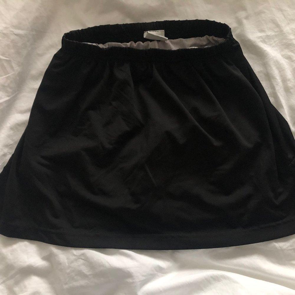 Lejay Black Tennis Skirt with Patterned Shorts